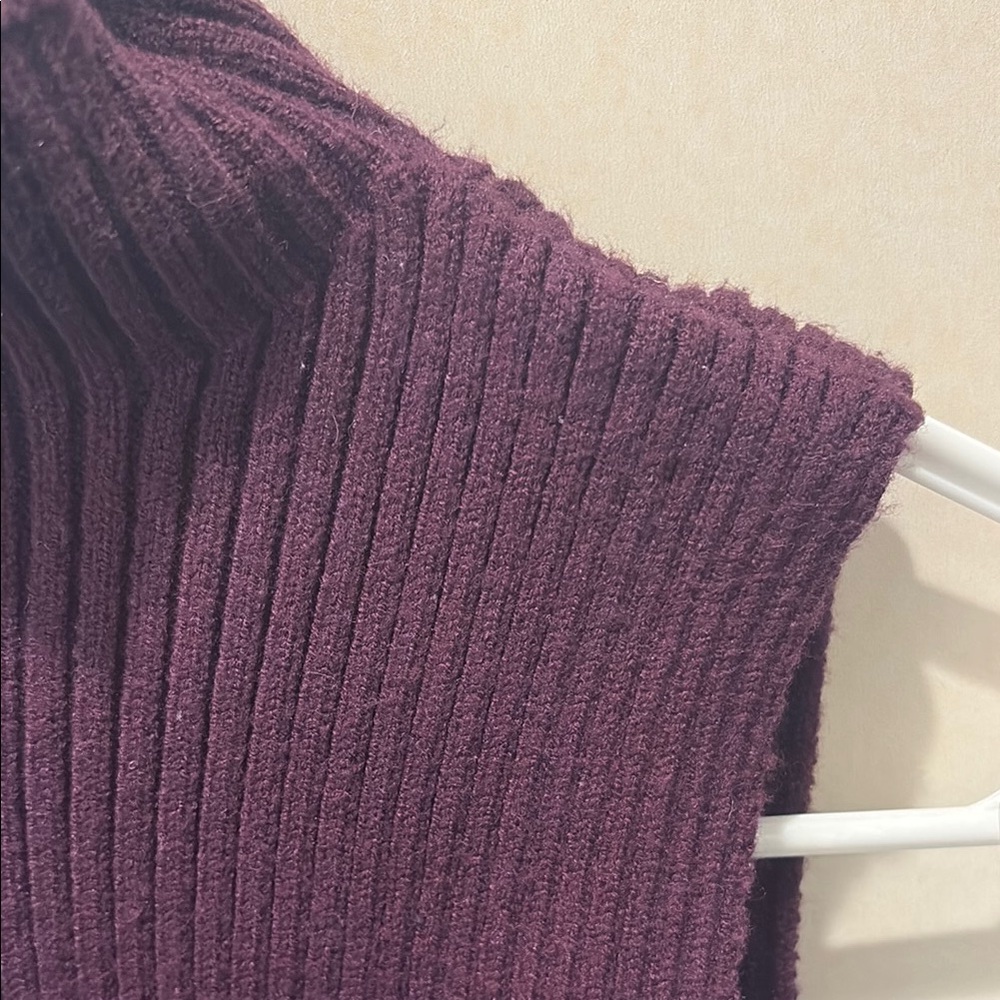 Zara Deep Purple Ribbed Knit Top - Picture 4 of 5